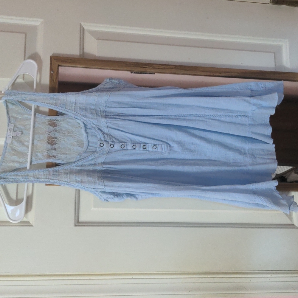Light Blue Blouse Tank, Size M